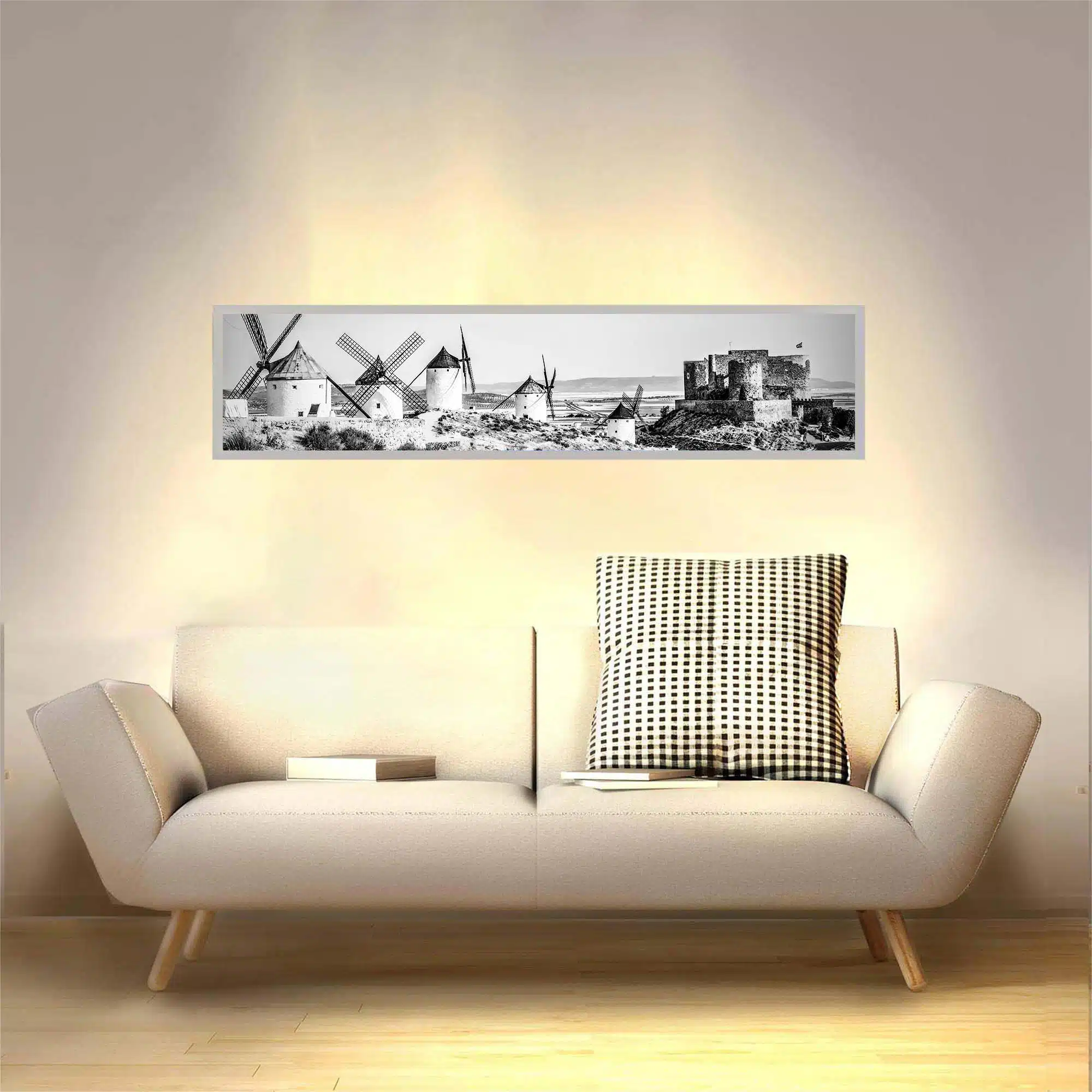 Applique murale moulins allumée