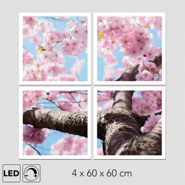 Panneaux LED arbre fleurs