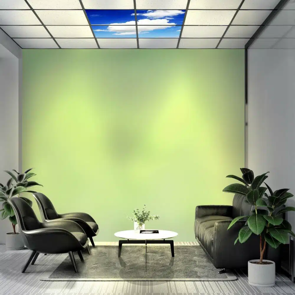 Panneaux LED ciel bleu allumé