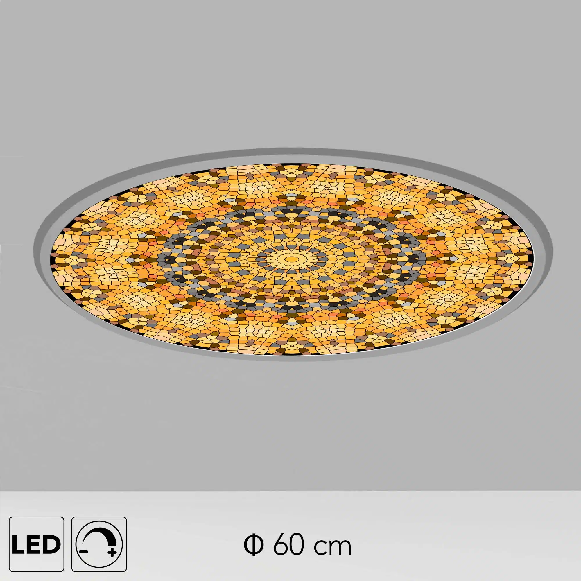 Plafonnier mosaïque ronde Plafonnier mosaïque ronde