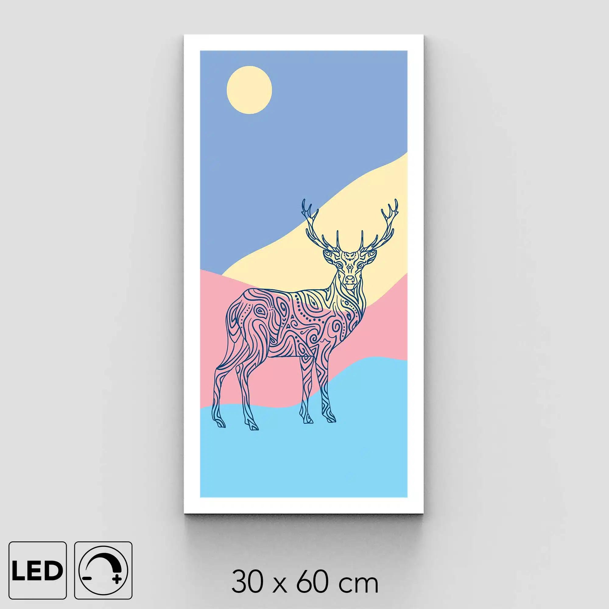Applique murale cerf verticale Applique murale cerf verticale