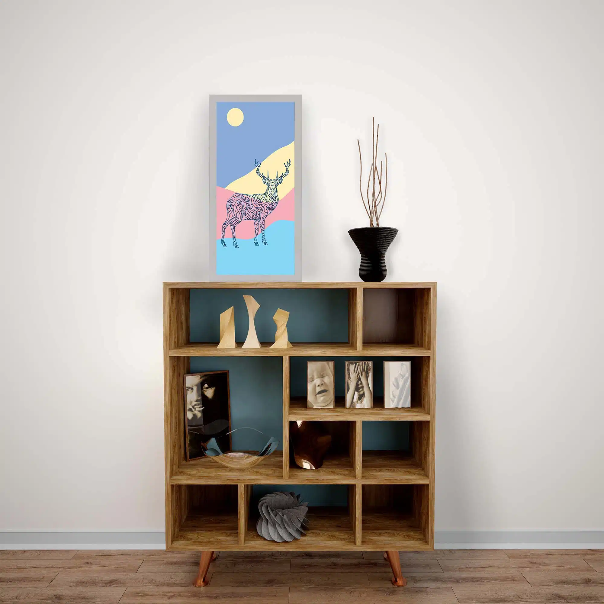 Lampe cerf verticale éteinte