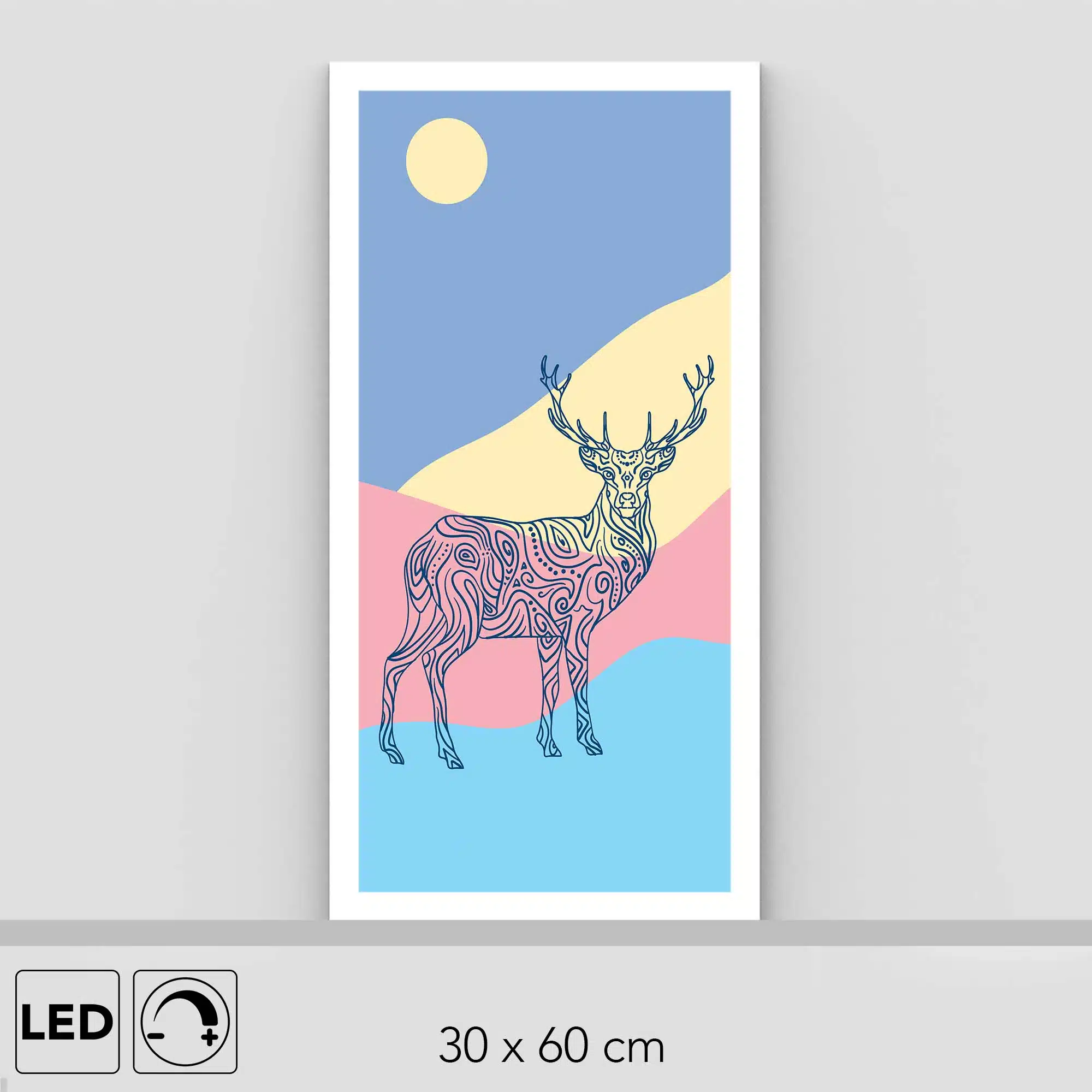 Lampe cerf verticale