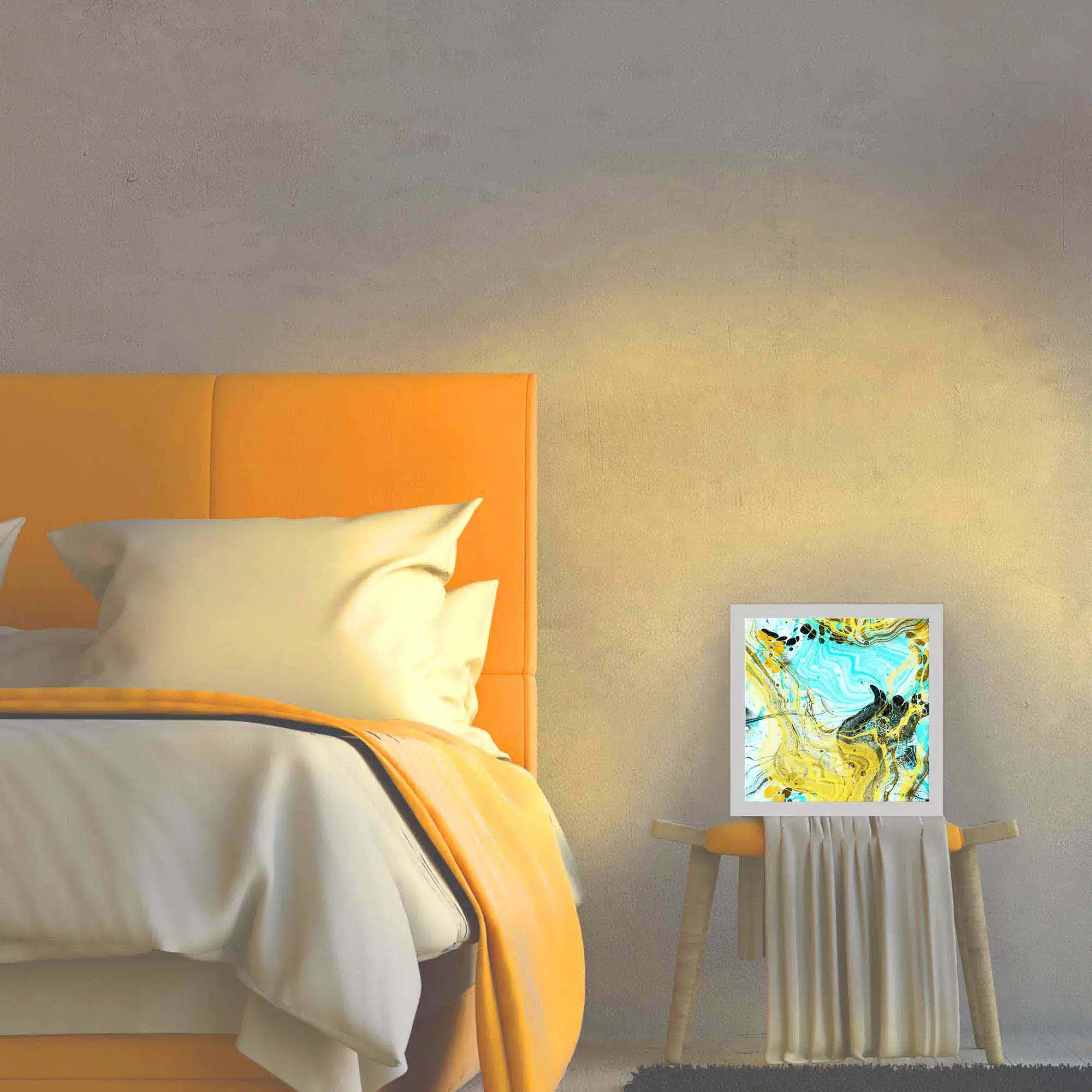 Lampe dorée allumée Lampe dorée allumée