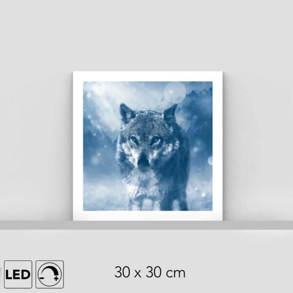 Lampe loup gris