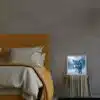 Lampe loup gris éteinte