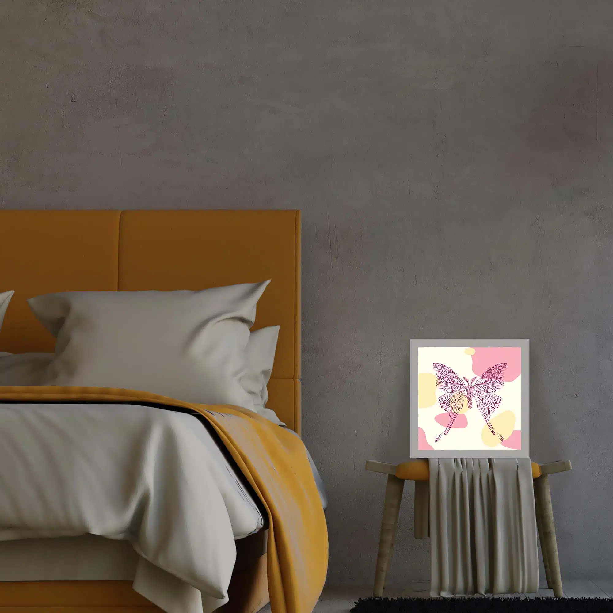 Lampe papillon lune éteinte Lampe papillon lune éteinte