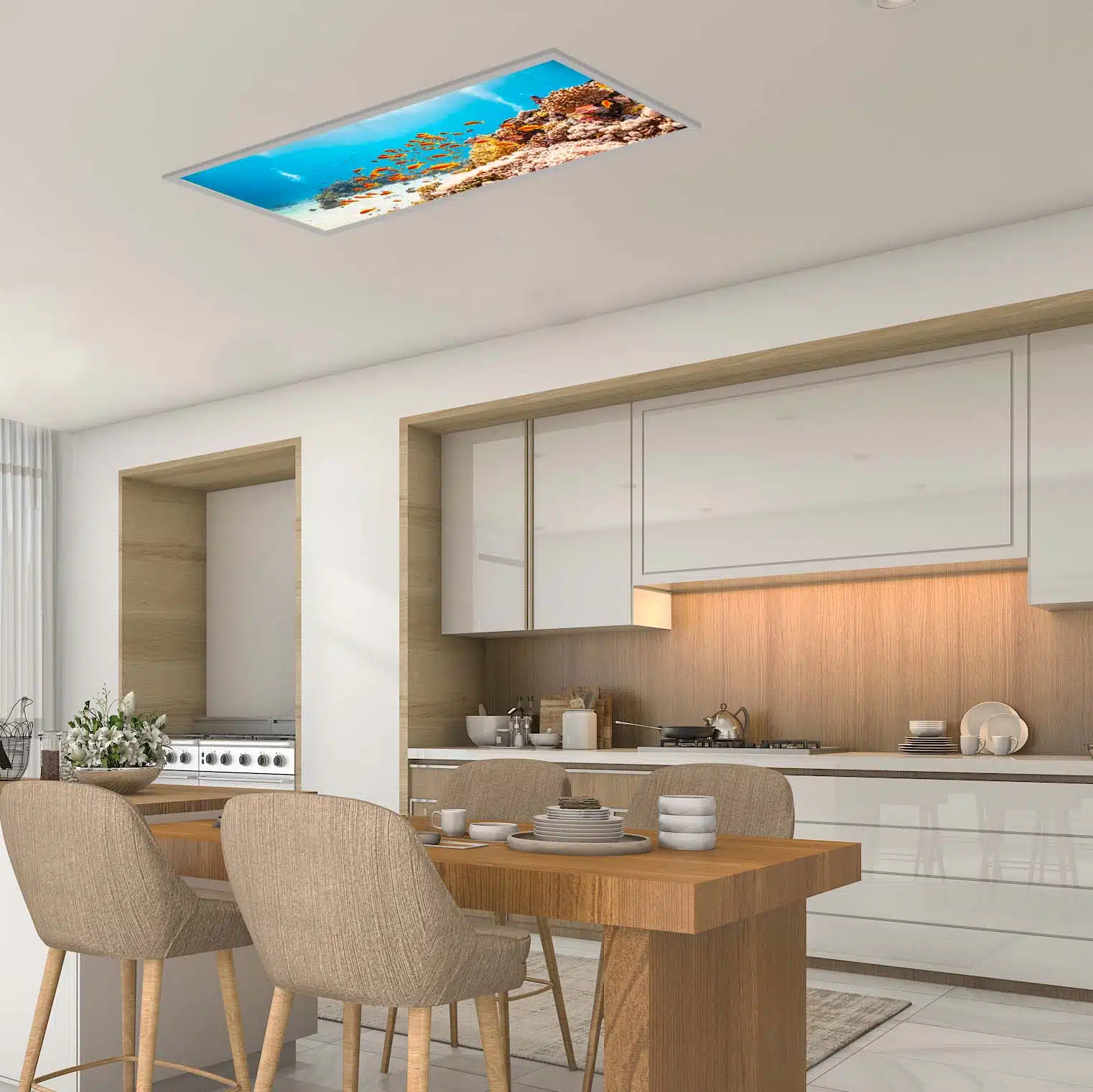 Plafonnier aquarium éteint