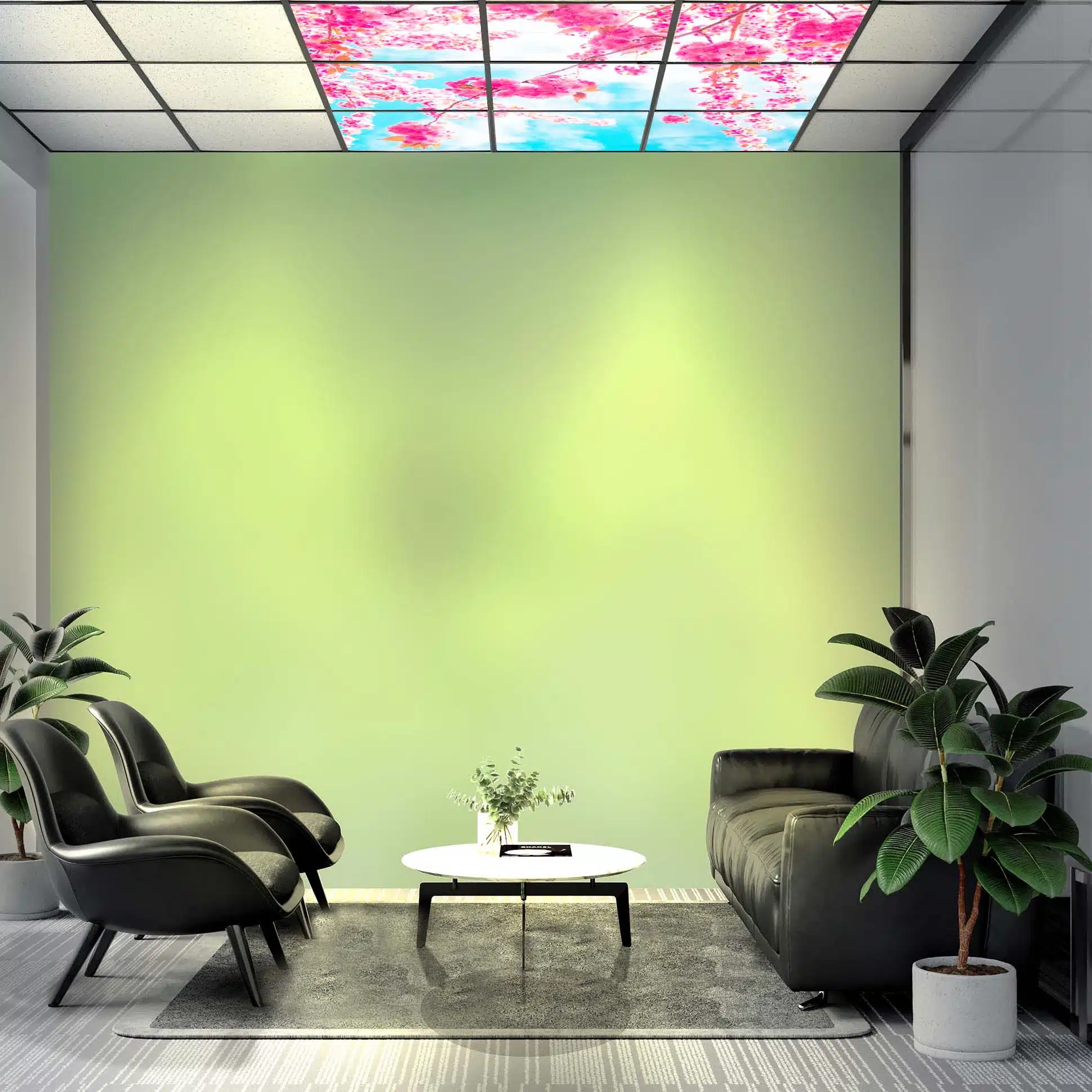 Panneau LED ciel et fleurs allumé Panneau LED ciel et fleurs allumé