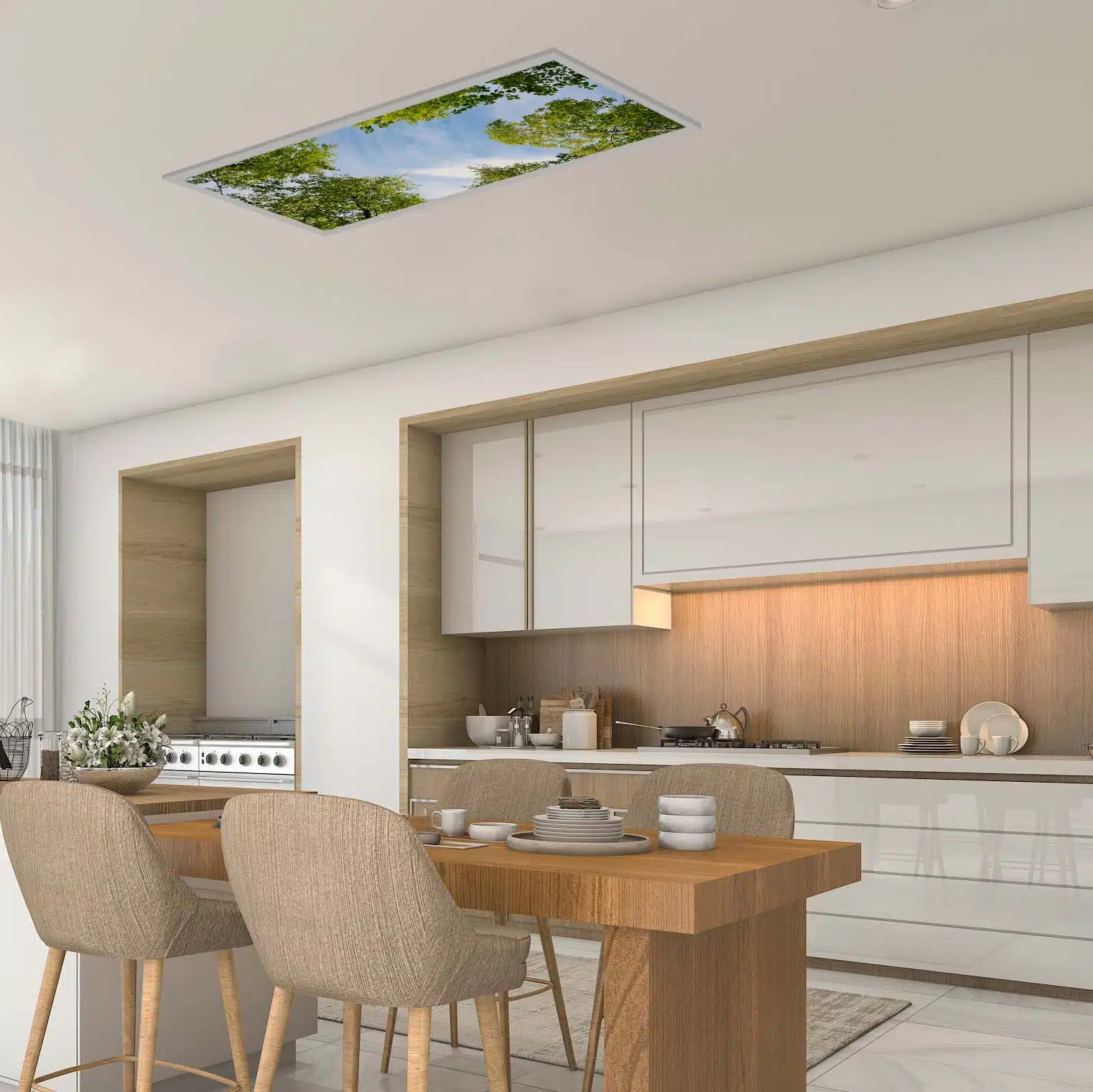 Plafonnier ciel végétation éteint