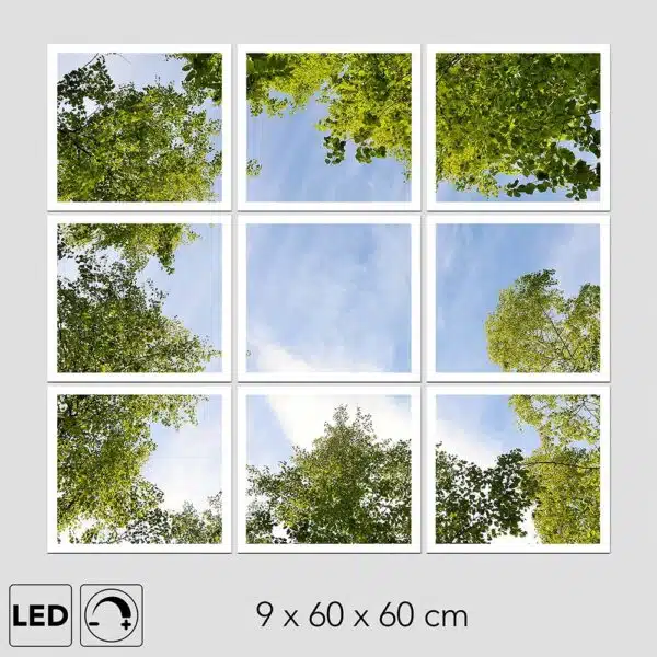 Panneau LED ciel végétation