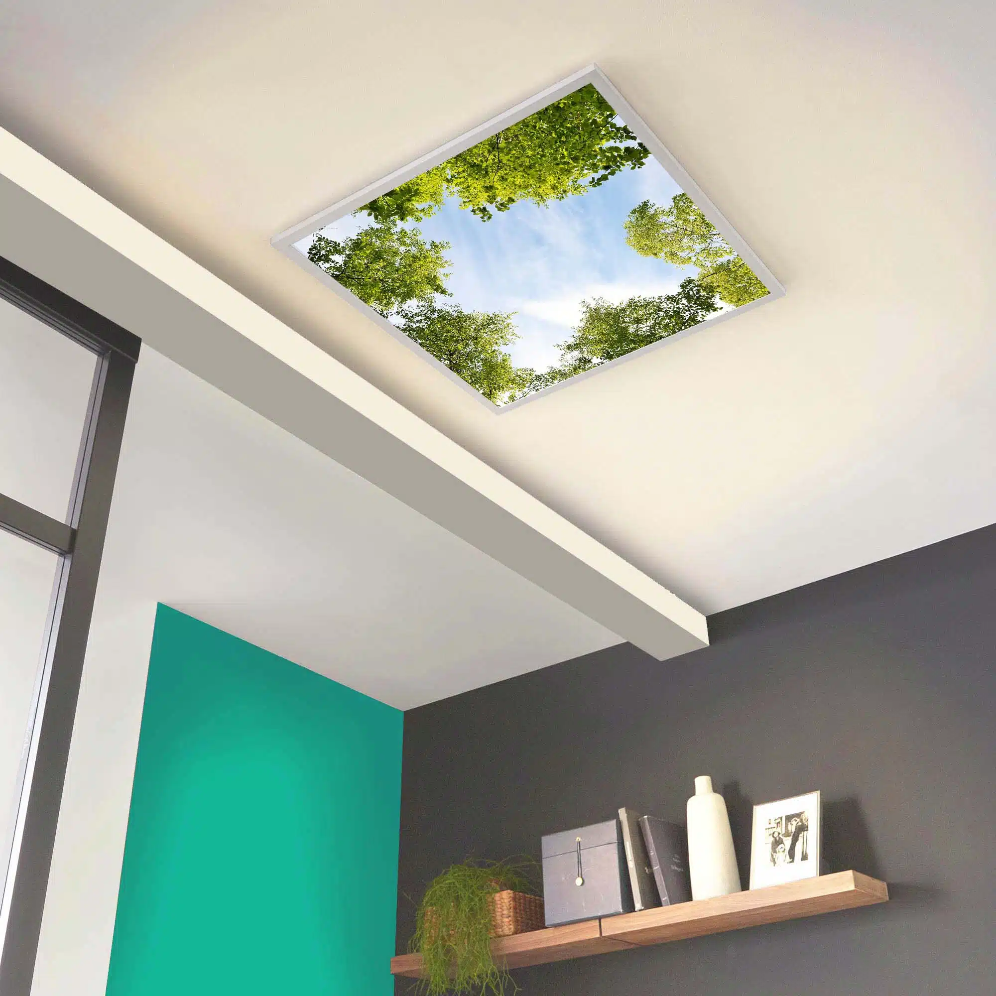 Plafonnier trouée forestière allumé