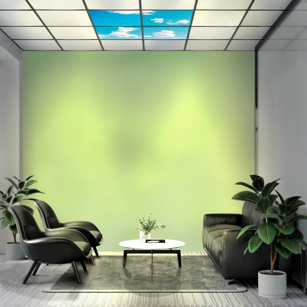 Panneau LED ciel azur allumé