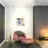 Applique murale improvisation allumée