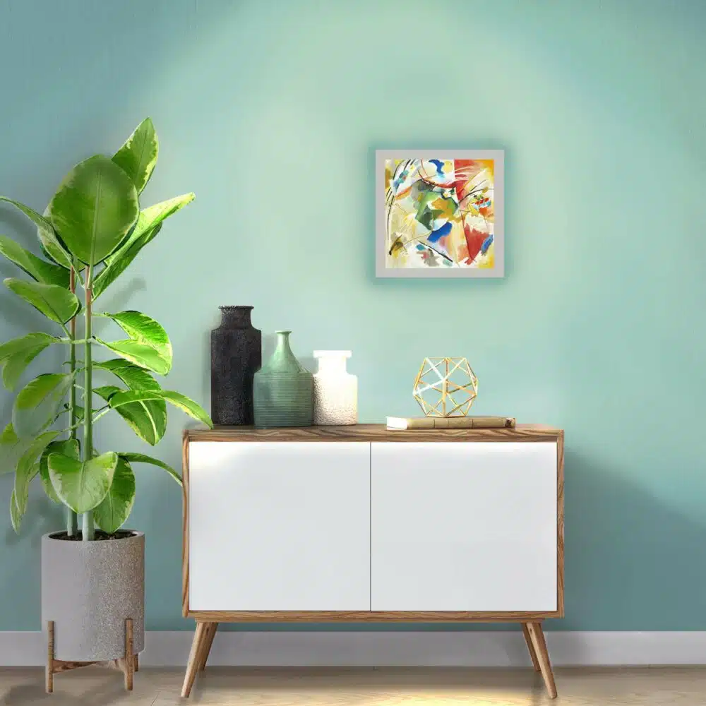 Applique peinture au-centre vert allumée