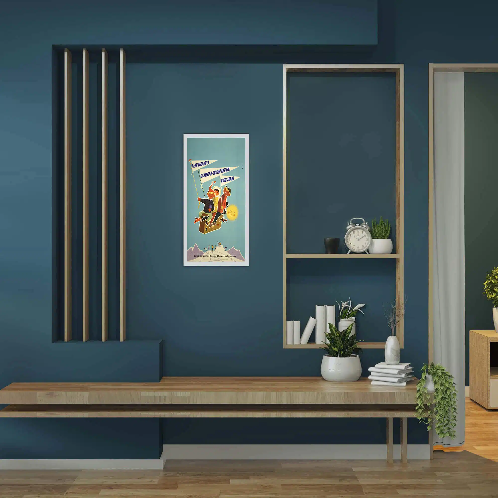 Applique murale Alpes bavaroises éteinte