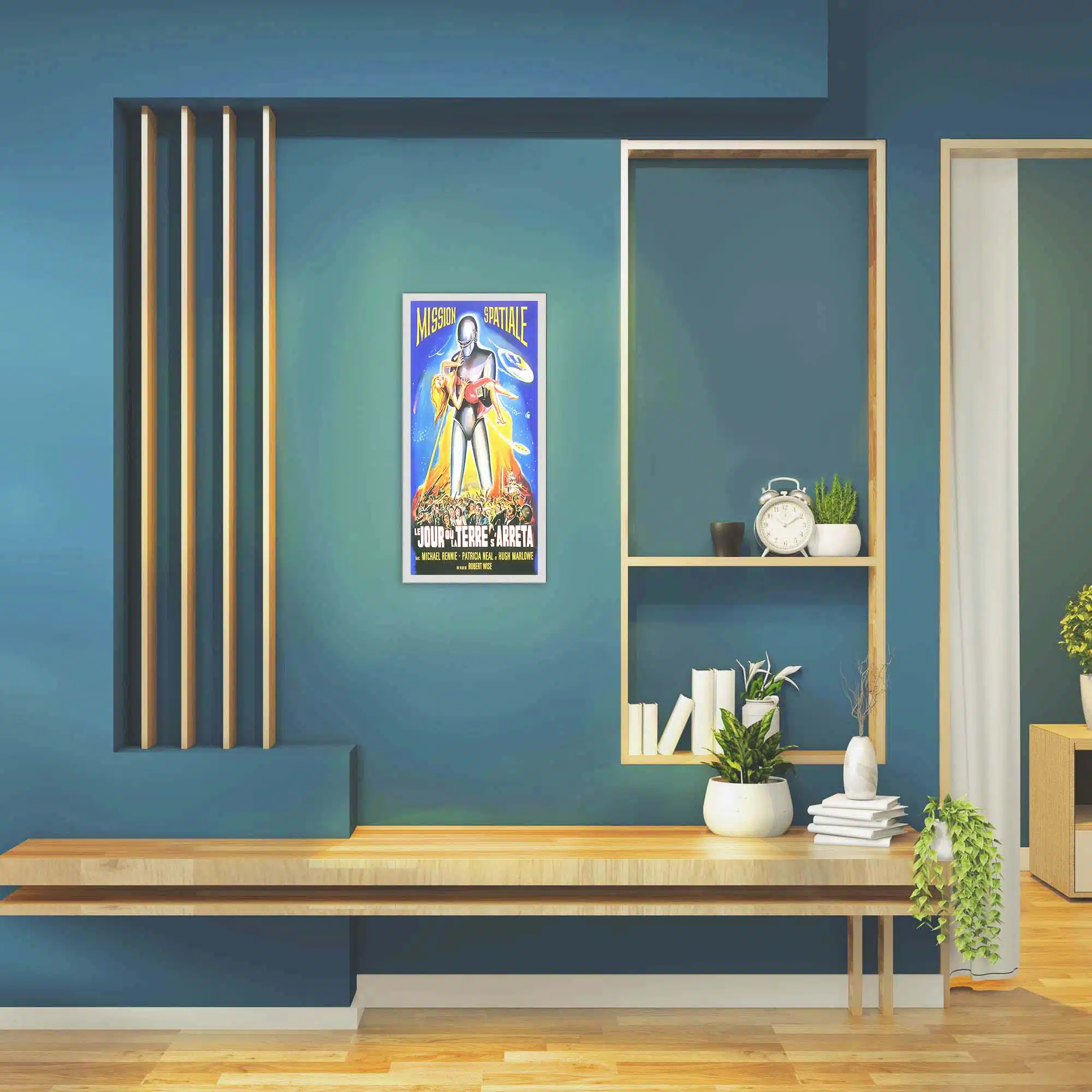 Applique murale mission spatiale allumée Applique murale mission spatiale allumée