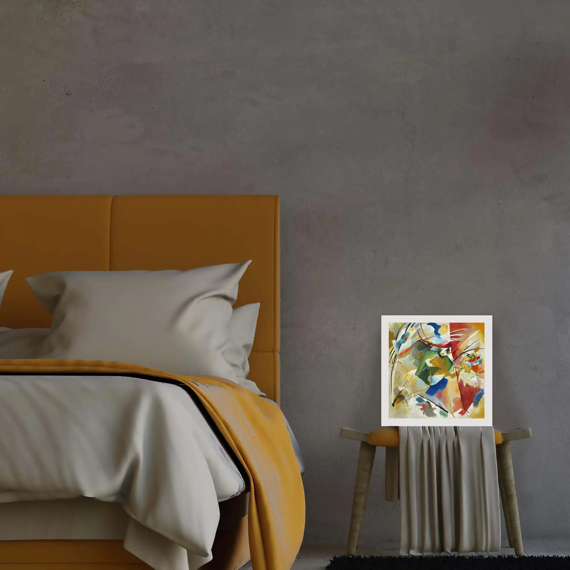 Lampe peinture au centre vert éteinte