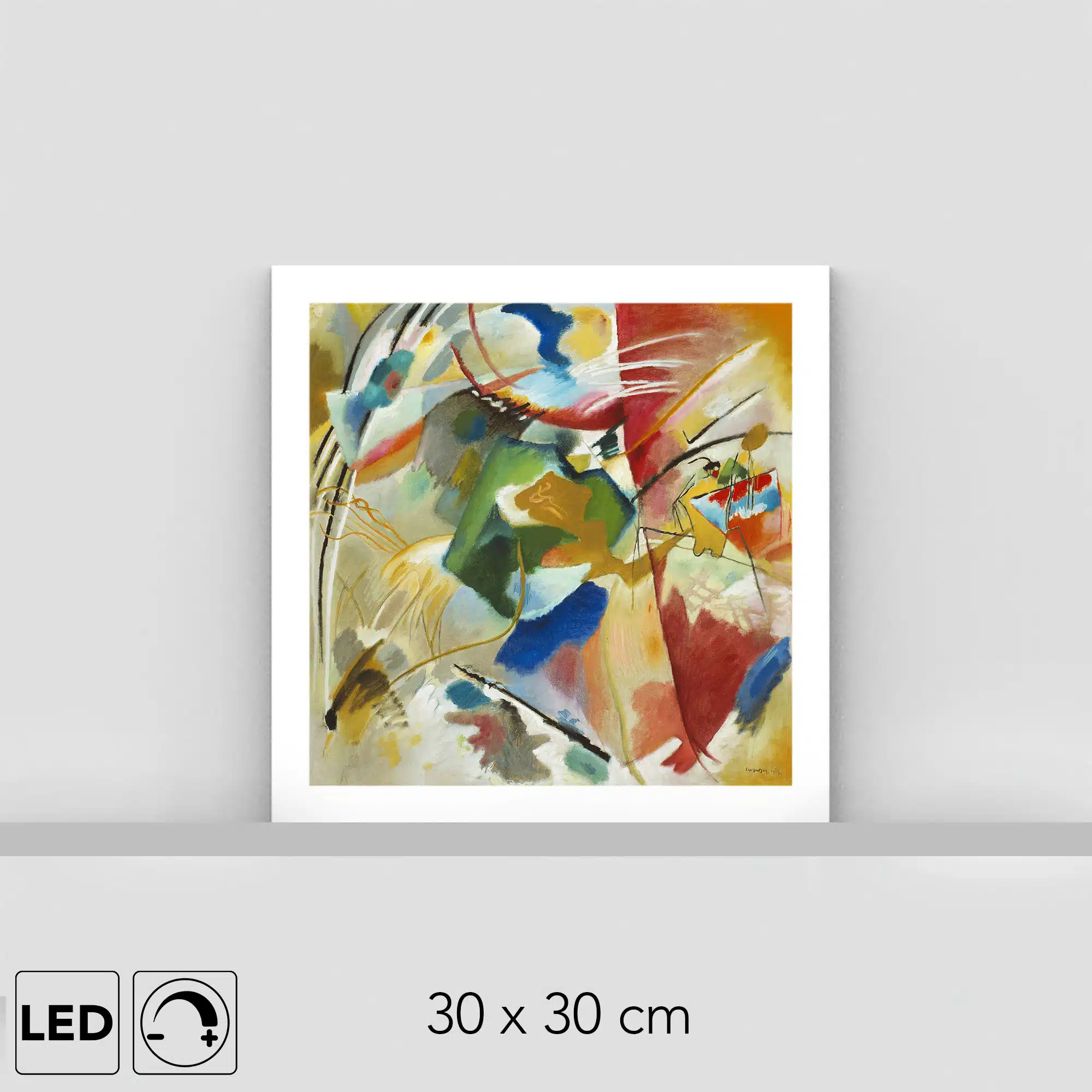 Lampe peinture au centre vert