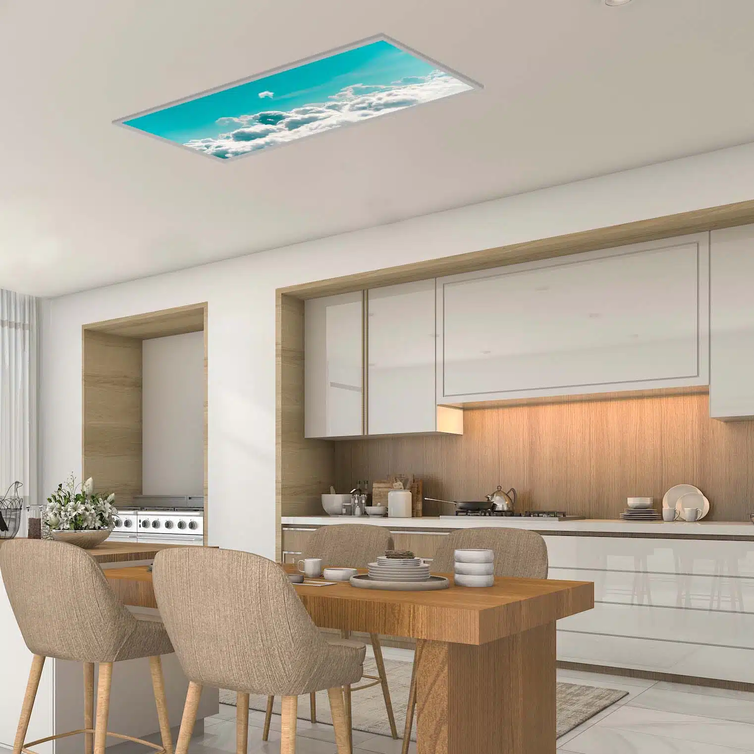 Plafonnier au dessus des nuages éteint