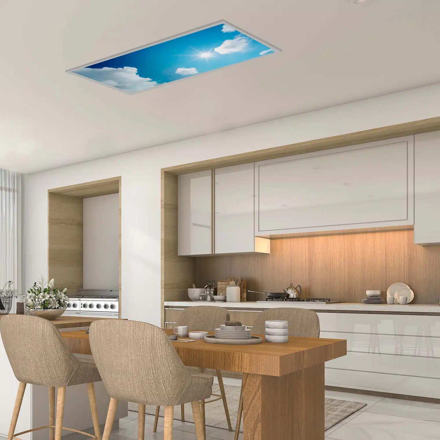 Plafonnier ensoleillé éteint