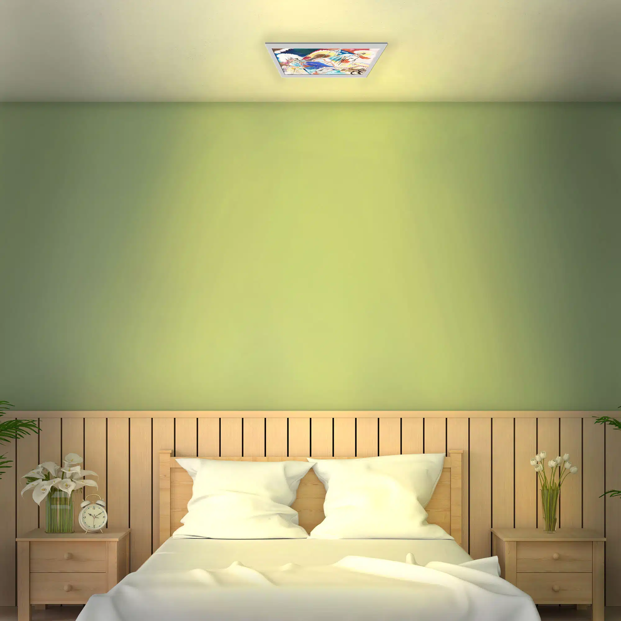 Plafonnier improvisation allumé Plafonnier improvisation allumé