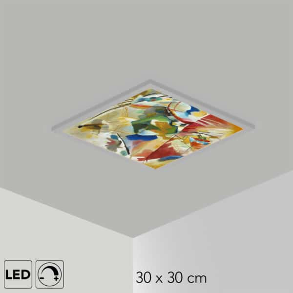 Plafonnier peinture au centre vert