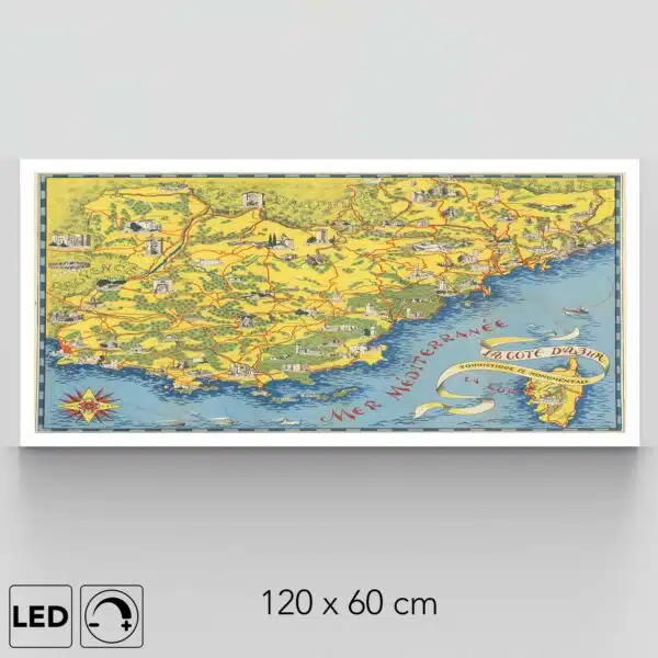 Applique murale cote azur touristique