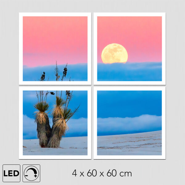 Panneau LED désert lunaire